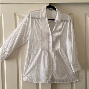 Shapes Fit FOXCROFT White Button-Up Blouse